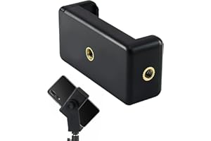 KIKI FANCY Soporte Universal de trípode Adaptador para teléfono móvil para iPhone Samsung Galaxy (máximo 11,5 cm), Soporte para teléfono móvil, trípode Adaptador, Accesorio para teléfono móvil