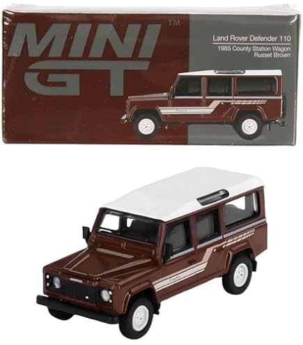 MINI GT - Land Rover Defender 110 Yellow Amazon Team Japan Camel