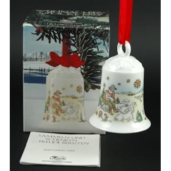 Hutschenreuther Weihnachtsglocke 1993 - Porzellan Baumanhänger Rarität