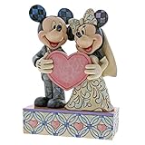 Diseñado por Jim Shore Disney Dos Almas, Un Corazón-Figurina de La Boda de Mickey y Minnie, Resina, 13.00x6.00x18.00 cm
