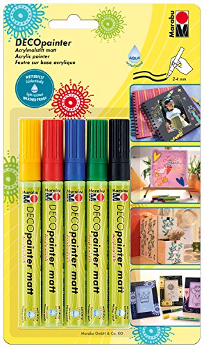 Marabu 012200081 - Deco Painter sortiert Basic 3-4mm 5er