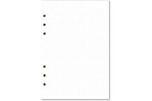 NEWESTOR Dotted Refill Paper for Filofax A5 Binders, 6-Hole Pre-Punched, Set of 100 Sheets