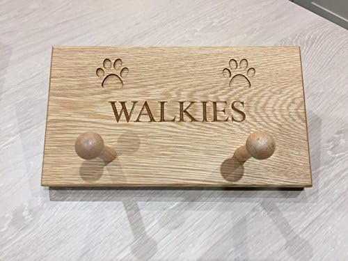 Personalised Two Hook Dog Lead Holder