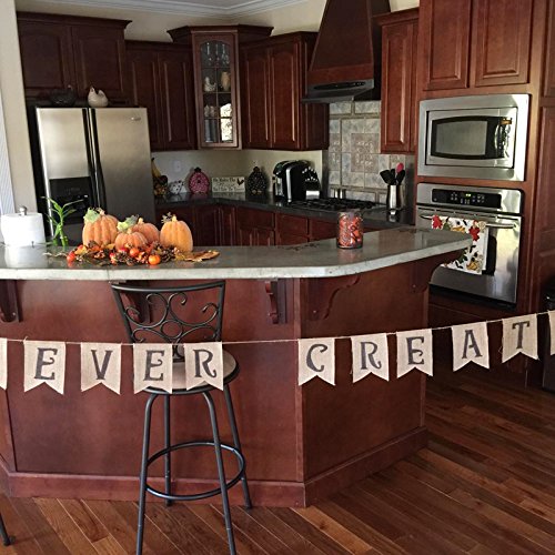 4.4M/14Feet Jute Hessischen Bunting Schöne Leinen Vintage Banner Flag Wimpel Girlande für Hochzeitsfest-Dekoration - 5