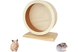 YANJIY Wooden Hamster Wheel, Small Animal Accessories Balance Bike, Small Animal Toy Wheel, Hamster Wooden Wheel, Silent Runner Balance Bike, Hamster, for Rodents for Running, Teeth Grinding and Playing