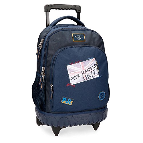 Preisvergleich Produktbild Pepe Jeans Scarf Schulrucksack, 44 cm, 30.49 liters, Blau (Azul)