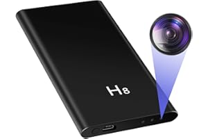 NISANUKI Cámara Espía Oculta HD 1080P, Mini Camaras Espias 20 Horas de Grabación Portátil Cámara Vigilancia para Coche, 5000mAh Power Bank Micro Camara con Visión Nocturna Detección De Movimiento