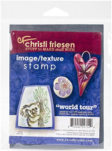 Great Create Rubber Christi Friesen Texture Stamp 4.25-inch x 5.5-inch, World tour 1