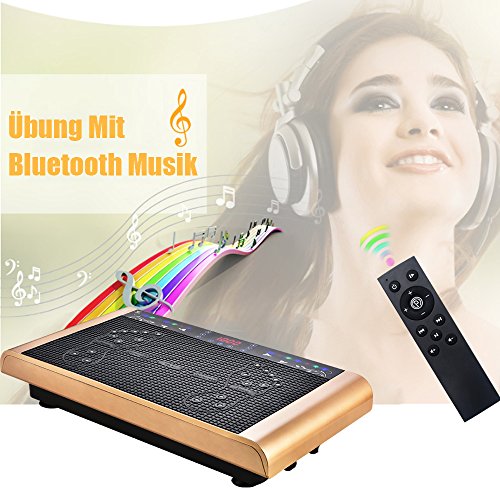 Ranbow Bluetooth 99 Intensitätsstufen Vibrationsplatte mit großer rutschsicheren Trainingsfläche, 5 Programme Angenehm leise Vibrationstrainer, perfekt für den Heimgebrauch - 2