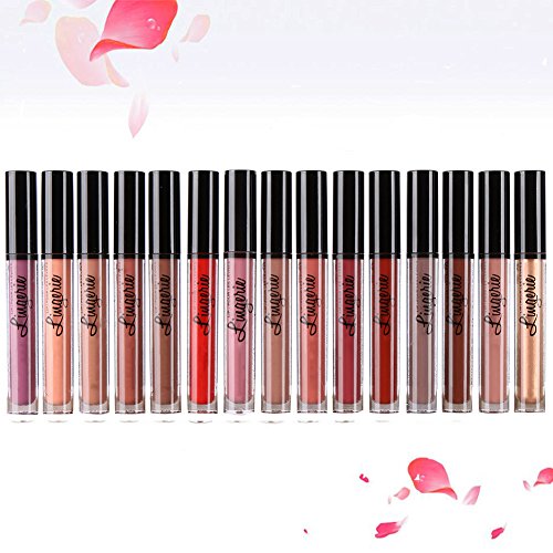 BOBORA 15 nackte Farben lang anhaltende fl¨¹ssige Lippenstift Matte Lip Gloss Set