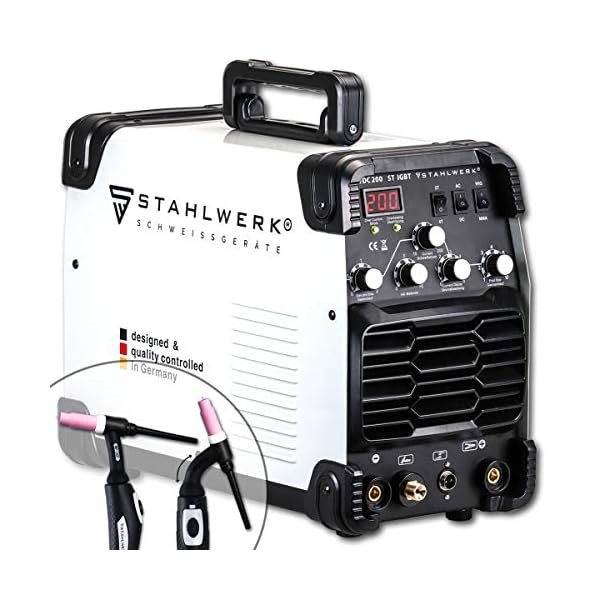 STAHLWERK AC/DC WIG 200 ST IGBT - Kombi Schweißgerät mit 200 Ampere WIG & MMA, Aluminium schweißen, 5 Jahre Herstellergarantie*