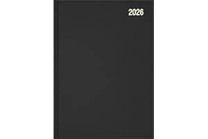 Star Note 2026 A5 Week to View Diary Planner Daily Organiser - Black