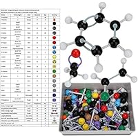 267pcs Stücke Organische Chemie Molekülmodell Set Wissenschaftliche Chemie Atom molekulare Modelle Links Lehre Kit…
