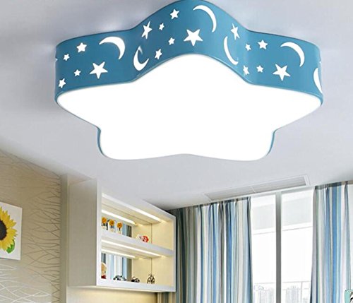Preisvergleich Produktbild LED Deckenleuchte Wohnzimmer Licht einfache moderne Schlafzimmer Lampe warm romantischen Lampe smart card, Star 36 W Sky Blue 60 * H10