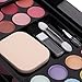 CHIC*MALL Pro Warm Colors Matte Shimmer Eyeshadow Palette Makeup Kit Set + Brush Mirror