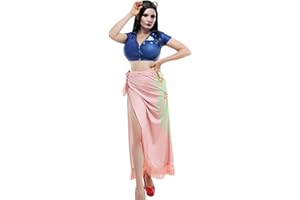 Teilwenl Nico Robin Cosplay Costume for Women One Piece Anime Nico Robin Outfit Dress