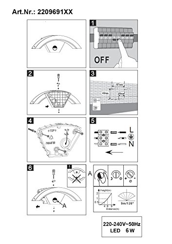 Trio Leuchten LED-Aussen-Wandleuchte Ohio in Aluminiumguss, anthrazit 220969142 - 3