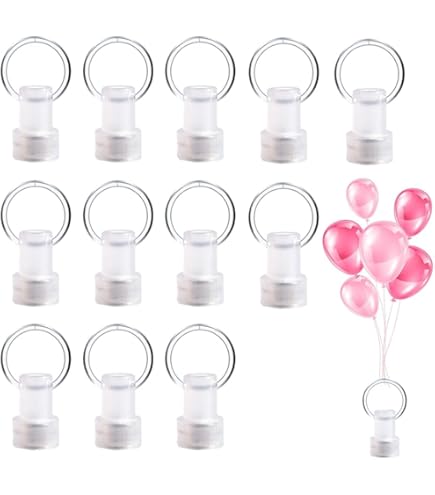 GoldRock Lot De 50 Fermoirs à L'hélium Avec Ficelle Pour Ballons - Rose - Pour Fête De Mariage, Anniversaire, Fête