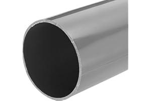 sourcing map Tube rond rigide en PVC de 131,4 mm DI 140 mm DE DE 330 mm/13 mm ID 130 mm/13 Gris clair Résistant aux impacts pour tuyau d'eau