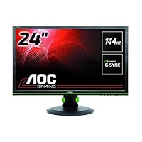AOC G2460PG 61 cm (24 Zoll) Monitor (Displayport, USB 3.0, 1ms Reaktionszeit, 1920 x 1080, 144 Hz, Nvidia G-Sync) schwarz