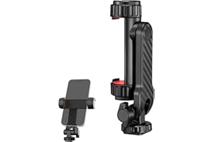 KNOCERY Adaptador de Trípode para Smartphone, Soporte Movil para Tripode con Tornillo de 1/4" y, Monitor de Cámara Rotación de 360º, Soporte de Cámara, Phone Tripod con Zapata Fría