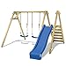 Produktbild WICKEY Schaukel mit Rutsche Smart Dash Garten-Schaukel Schaukelgerüst mit Podest, blaue Rutsche