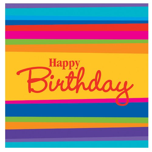 Preisvergleich Produktbild Servietten "Happy Birthday" - 16 Stück