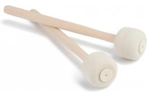 Drum Mallet, 2 Pcs Wool Stick Hammer, Wooden Handle, Precision Instrument Accessories