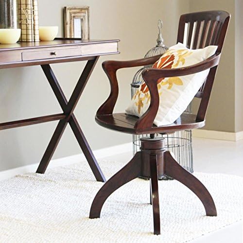 Satel Revolving Armchair - Wood - 50x60x92 cm - Colour Teak