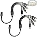 Produktbild KaBenjee 2X DC 1 Buchse zu 4 Stecker 5,5x2,1mm DC Splitter Kabel,DC Verteiler Kabel Stromkabel für LED Bandlicht,CCTV Kamera Y Splitter,DC Stromkabel DC Stromverteiler,Gleichstrom-Verlängerungskabel
