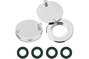 AMACOAM Copertura per Spioncino, 2Pcs Copertura Spioncino Porta con Strumento di Installazione Autoadesivo Protezione per Spioncino per Portare per Casa Hotel Dormitorio Ufficio (Argento)