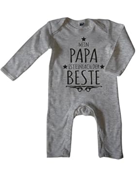 Mikalino Baby Schlafanzug Mein Papa ist einfach der Beste langarm
