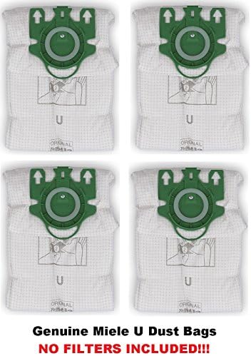 Kencospares Genuine Miele Vacuum Cleaner Hyclean Type U Dust Bags - no filter included!!! Pack of 4