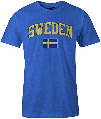 Sweden MyCountry Vintage Jersey T-Shirt (Royal Heather) - Size Medium