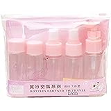 Portable Refillable Empty Cosmetic Spray Bottle (Pink, Set of 7)
