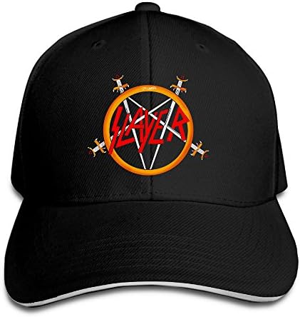 Yhsuk Slayer Rock Band Sandwich Peaked Hat/Cap Black
