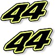 Lewis Hamilton Sticker 2022 Car 44 F1 Formula 1 Fluorescent Yellow Black (Black)