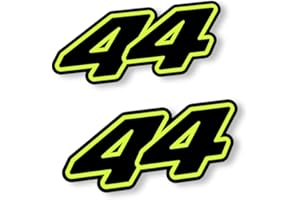 PIGGYSTICKERS Lewis Hamilton Autocollant 2022 pour voiture 44 F1 Formule 1 Jaune fluo Noir