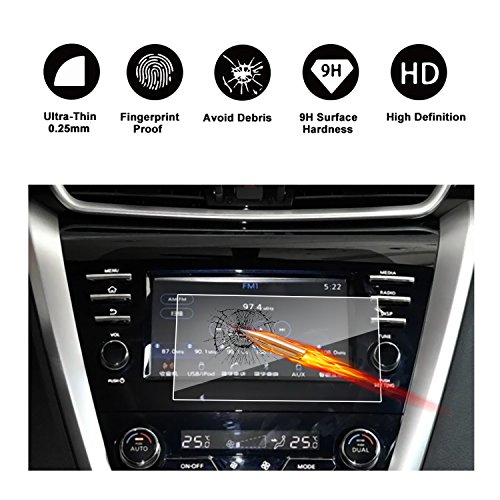 Tempered Glass Screen Protector for Navigation System (2013/2017) for Nissan Murano II Invisible Screen Protector Film Glass Film Transparent Foil Ruiya