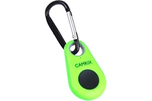 CamKix Camera Shutter Remote Control with Bluetooth Wireless Technology - Drop Style - Compatible with iPhone/Android - One Button Control - Carabiner and Lanyard with Detachable Ring included