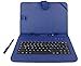 Produktbild DURAGADGET Blaue Tasche aus Kunstleder mit Deutscher QWERTZ Tastaturbelegung für on-The-go fähige 10 Zoll ODYS Tablets (Siehe Produktbeschreibung)