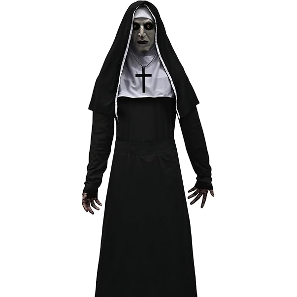 Costume De Nonne D'halloween Pour Les Femmes Robe Longue à Capuche