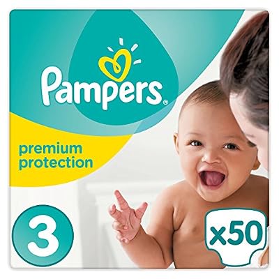 Pampers - Premium Protection - Couches Taille 3 (5-9 Kg/Midi) - Pack Géant - Lot de 2 (x100 Couches)