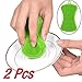 Produktbild eujiancai 2Pcs Silicone Dish Washing Sponge Scrubber Kitchen Cleaning Antibacterial Tool - 11x4.5x0.7cm Green