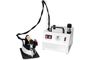 AEOLUS EOLO HOME & PROFESSIONAL EOLO Système de repassage GVS1 INOX Professionnel Fer à repasser à vapeur avec chaudière en cuivre économe en énergie et élément chauffant externe anti-calcaire 2 l Garantie 5 Ans A++