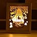 Produktbild GJY LED BELEUCHTUNGKreatives 3D Stereoskopisches Licht Und Schatten Papier Geschnitzt Kalk Hirsch Papier Schneiden Licht Bett Atmosphäre Lampe Dekoration Tischlampe Nacht Licht Geschenk , 1,1