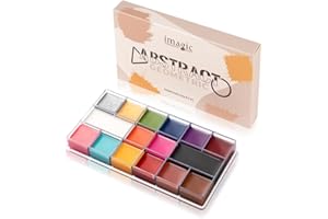 TEEROVA Face Body Paint Oil Professional 16 Colors Face Oil, Non Toxic Safe Face Painting Palette Set for Adults Kids Halloween Party Cosplay Makeup…