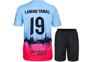 Hawkara Barcelona 2024/2025 Yamal #19 - Camiseta de fútbol para niños, edición especial para niños, tallas juveniles
