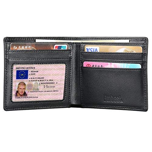 Hoobest - Cartera para Hombre, Negro (Negro) - RFID-M-03