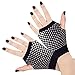 Produktbild Runway Splash - Damen Frauen Kurze Fischernetz Kostüm 1980er Neon Handschuhe Punk Rave - Einheitsgröße, Schwarz